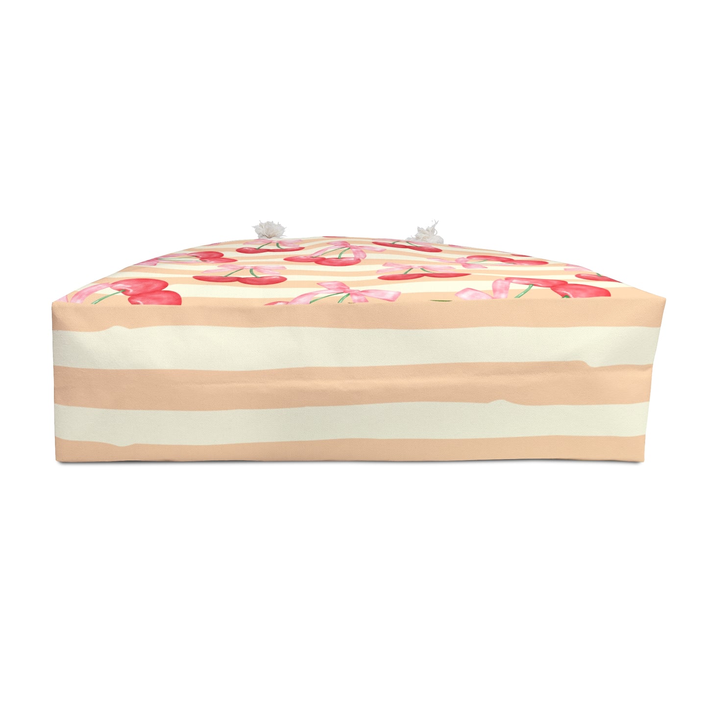 Vintage Style Beach Bag, Weekender Tote, "Cherry Caramel"