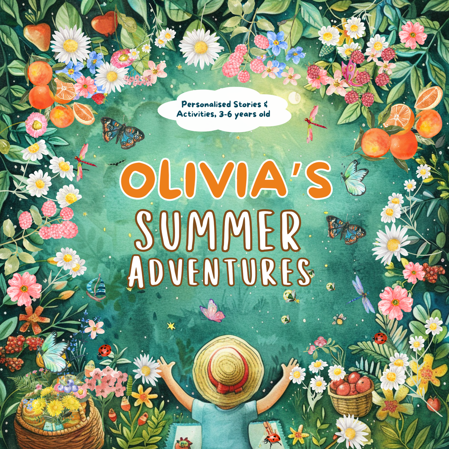 Personalized Travel Book for Children, Summer Travel Book with Interactive Activities and Coloring pages, "My Summer Adventure"